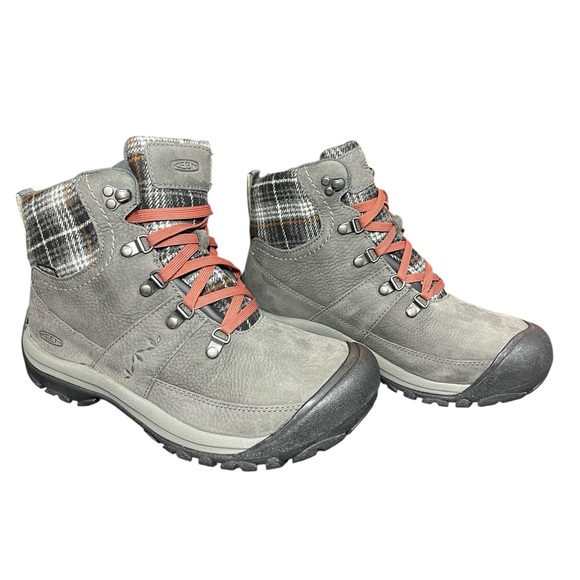 Keen Women's Kaci III Winter Waterproof Boot Gray Plaid Womens Size 10 NEW - Picture 2 of 16